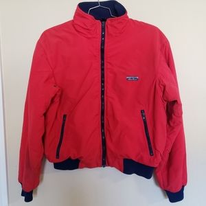 Eddie Bauer Red Fleece Lined Jacket